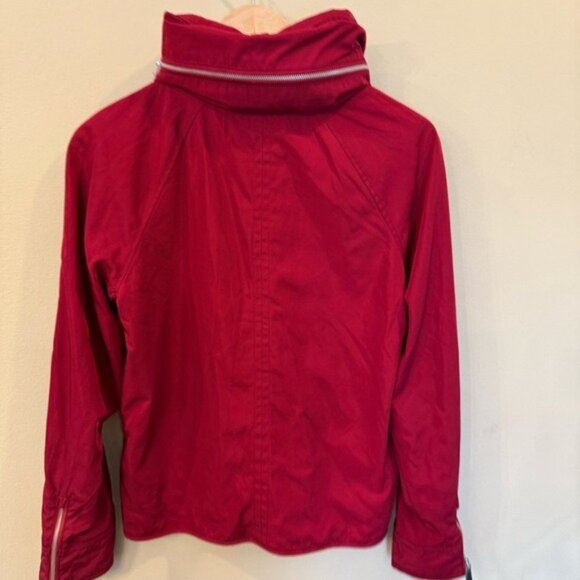 Abercrombie & Fitch Women’s Size Small Red Water Resistant Jacket Coat Hood - Picture 2 of 16